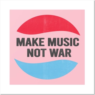 make music not war vintage style Posters and Art